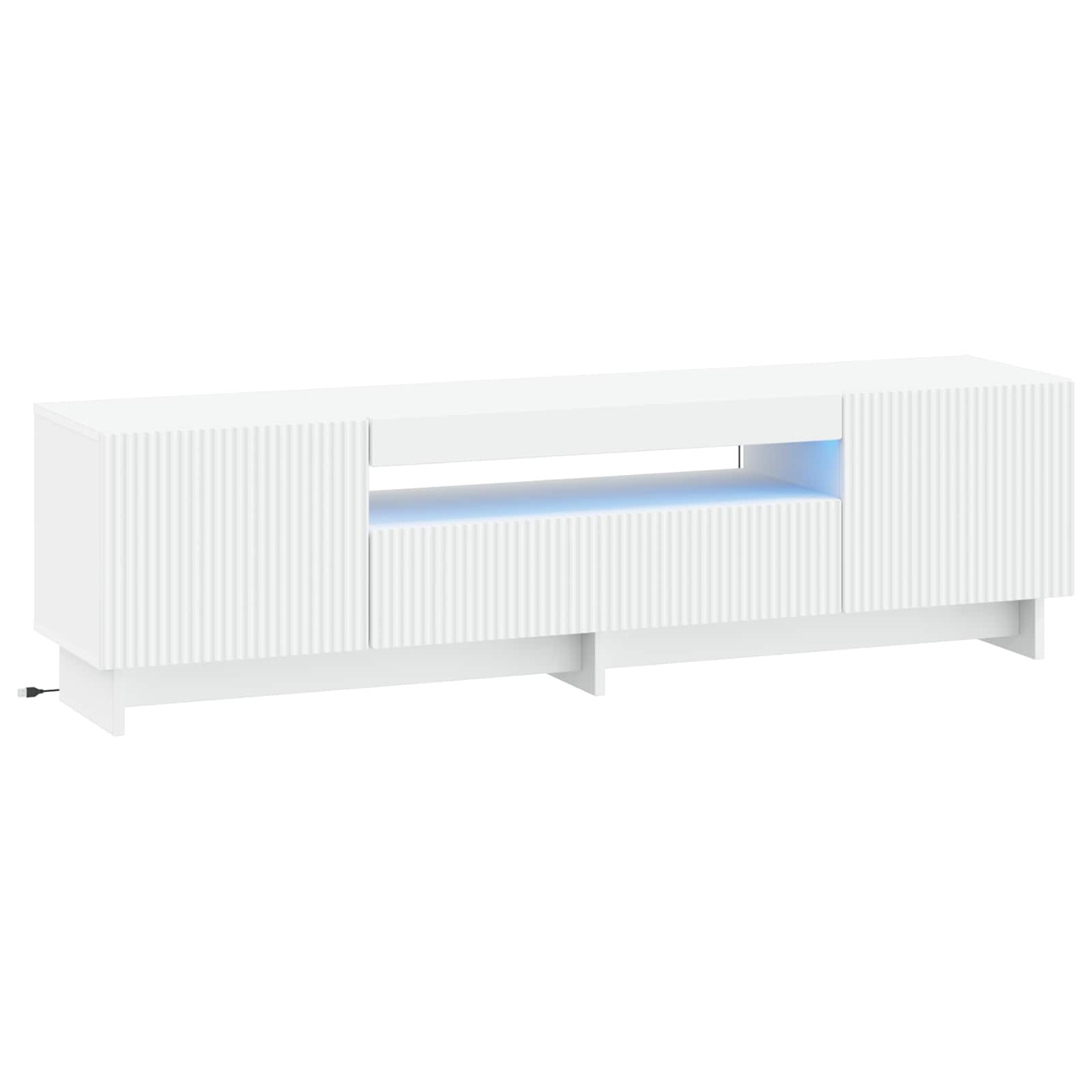 vidaXL Mueble de TV LED Madera de ingeniería 153 x 35 x 43 cm Multicolor