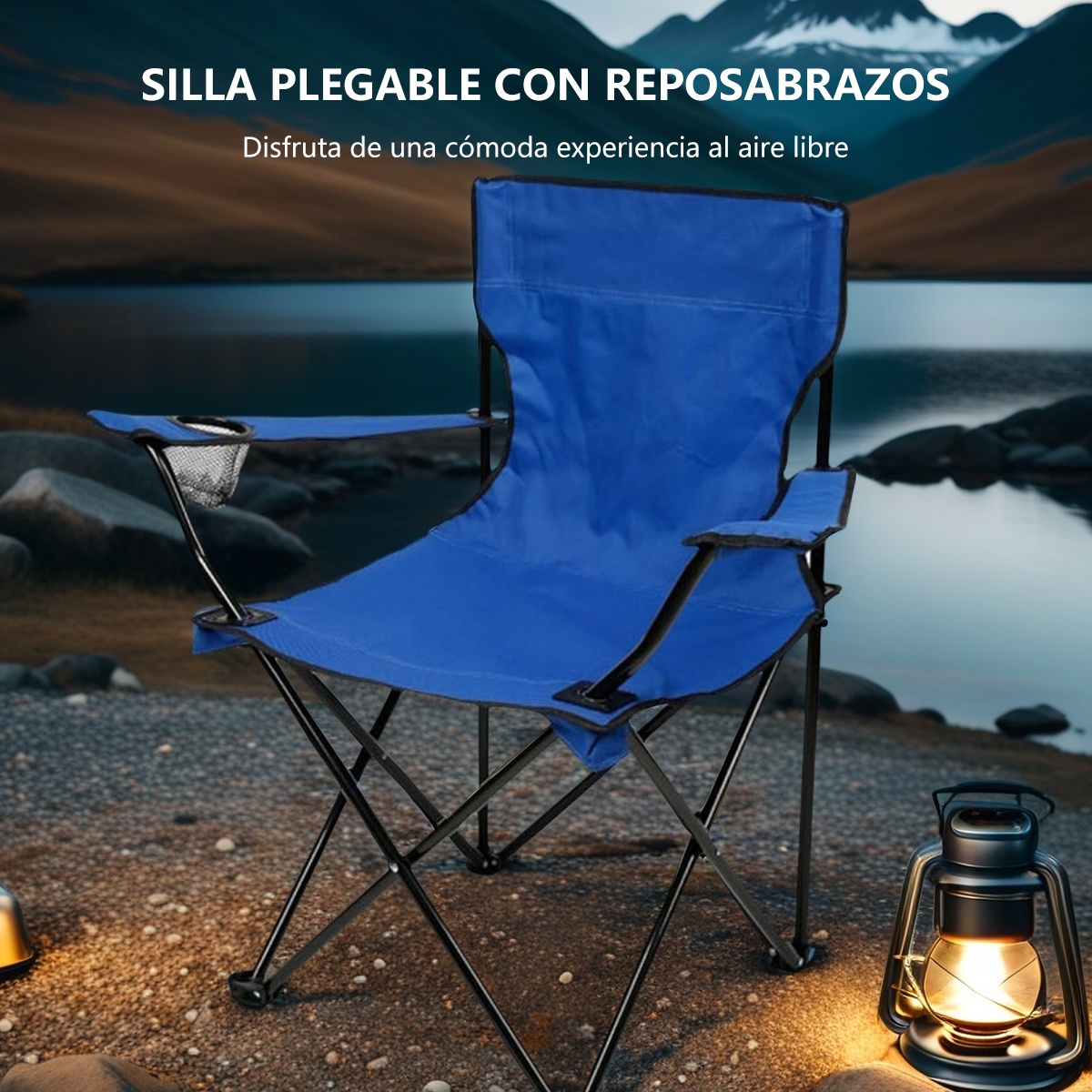 Silla Plegable de Camping Profesional,con Reposo Lumbar Ergonómico y respald ,silla con Reposos de Brazos Acolchados, Bolsa Integrada con Cremallera , sillla de Pesca de Competición y Operaciones de Campo,asiento con reposa brazo y respaldo