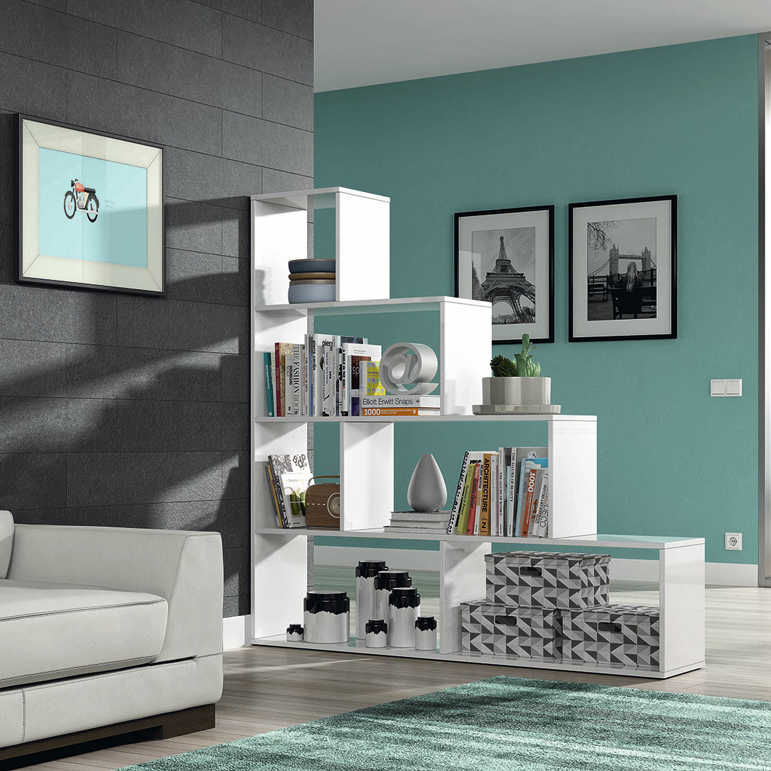 ESTANTERIA 145X145X29 CM BLANCO BRILLO