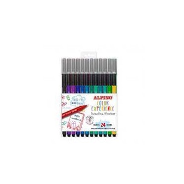 Estuche con 24 Rotuladores Fineliners Alpino Experience para Escritura y Dibujo