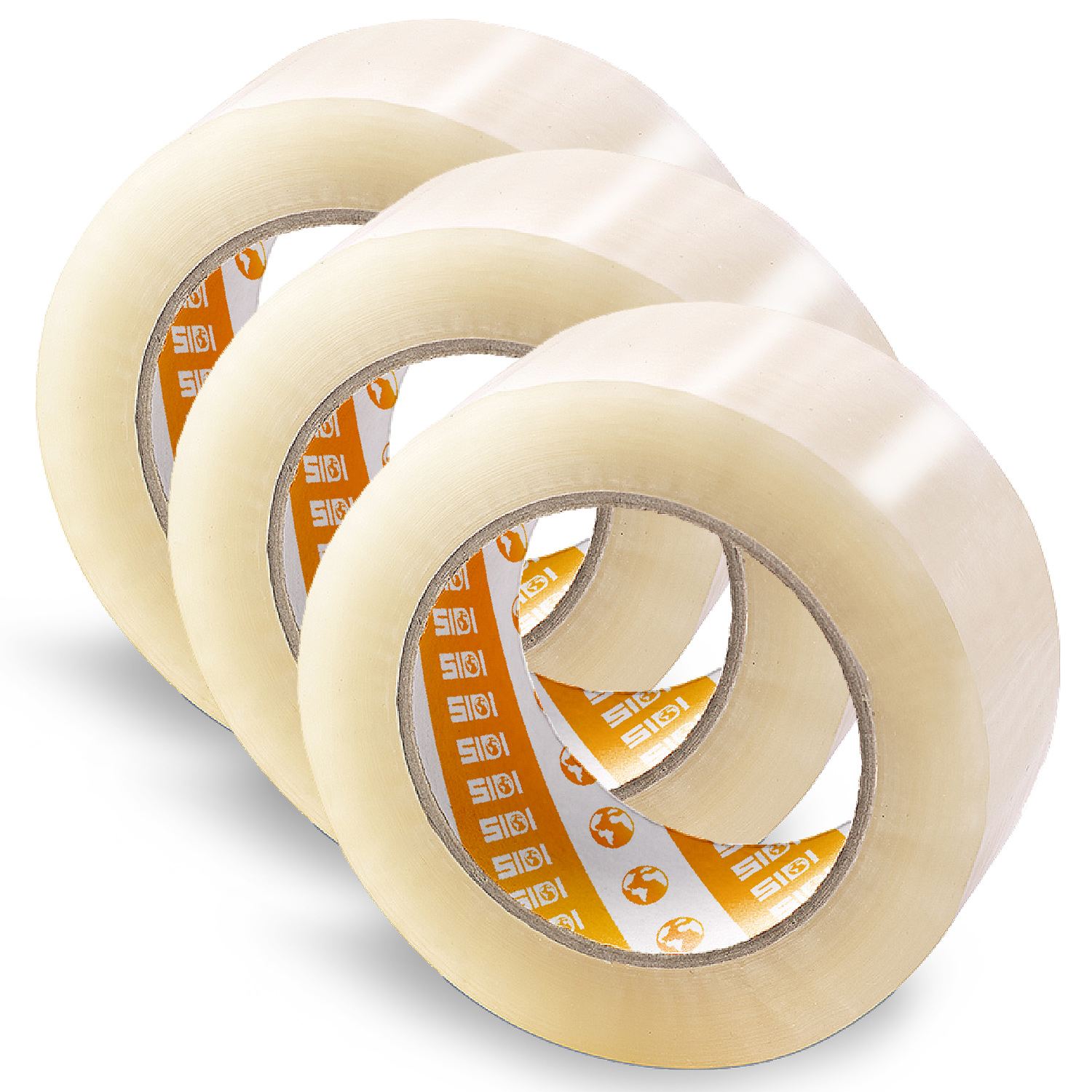 Cinta Embalar, Cinta Adhesiva Transparente, Precinto Embalar, Cinta de Embalar Cajas Mudanza y de Envío, Cinta Embalaje Transparente Ancha 48 mm x 120 m - SIDI (3 uds)