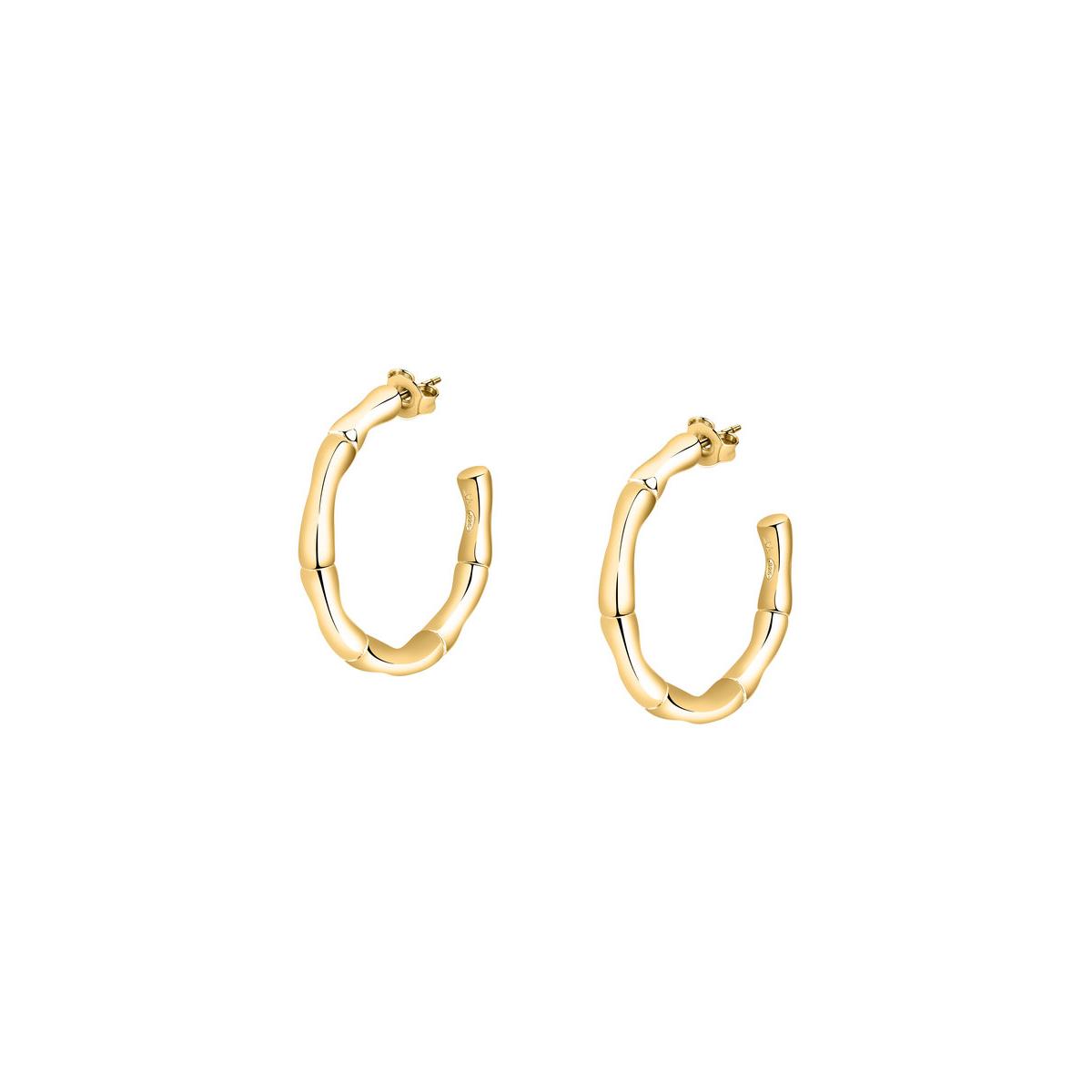 Morellato Pendientes Mujer Essenza Rec Silver 925% Earring Yg 28mm De Plata De Ley 925 Reciclada Dorado Sawa09