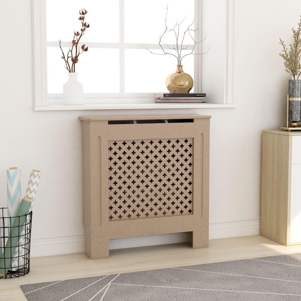 vidaXL Cubierta para Radiador Estante Armario de Calentador Calefacción MDF Color Marrón, Blanco, Gris y mas