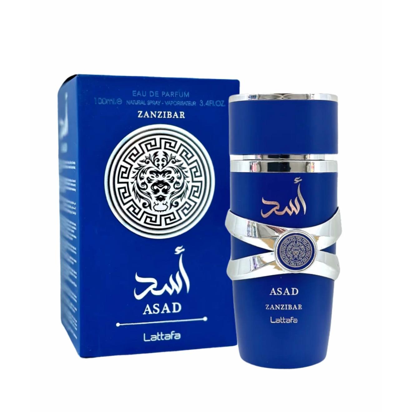 Asad Zanzibar - Eau De Parfum - 100 Ml. Spray Vaporisateur - 100 % Original - Lattafa - Made In U.A.E. - Perfume Arabe