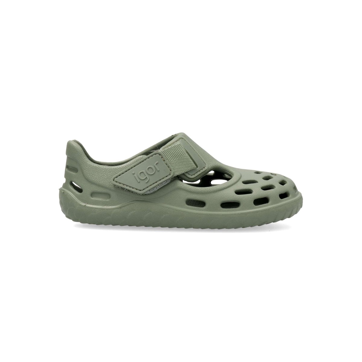 Igor - Zapatillas de agua cangrejera barefoot Tijuca para niños, superligeras de EVA con cero drop y cierre adherente verde