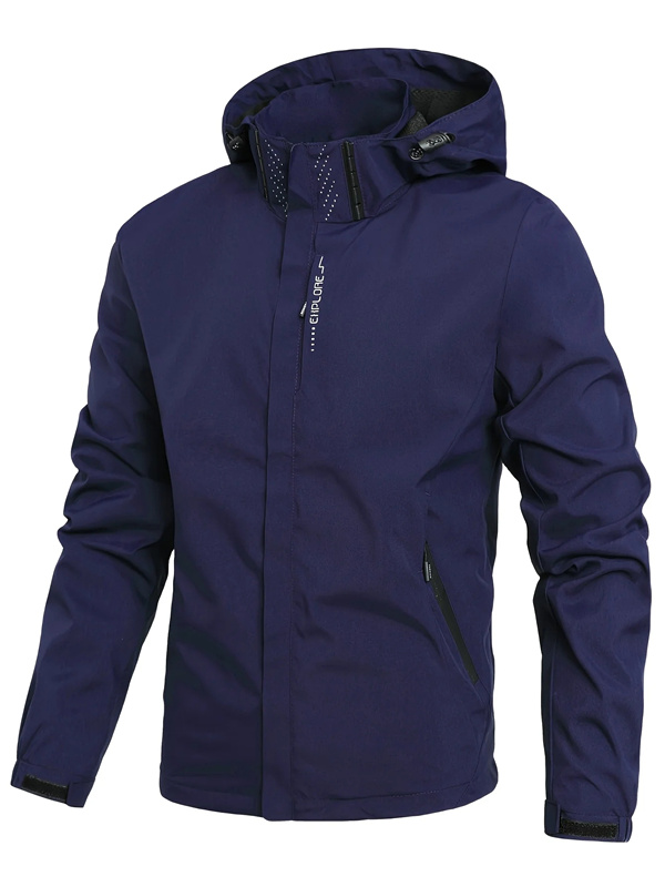 TK Chaqueta Impermeable Para Hombres Ligera Con Capucha Para Senderismo Y Escalada Resistente Al Viento Ropa Exterior De Otoño