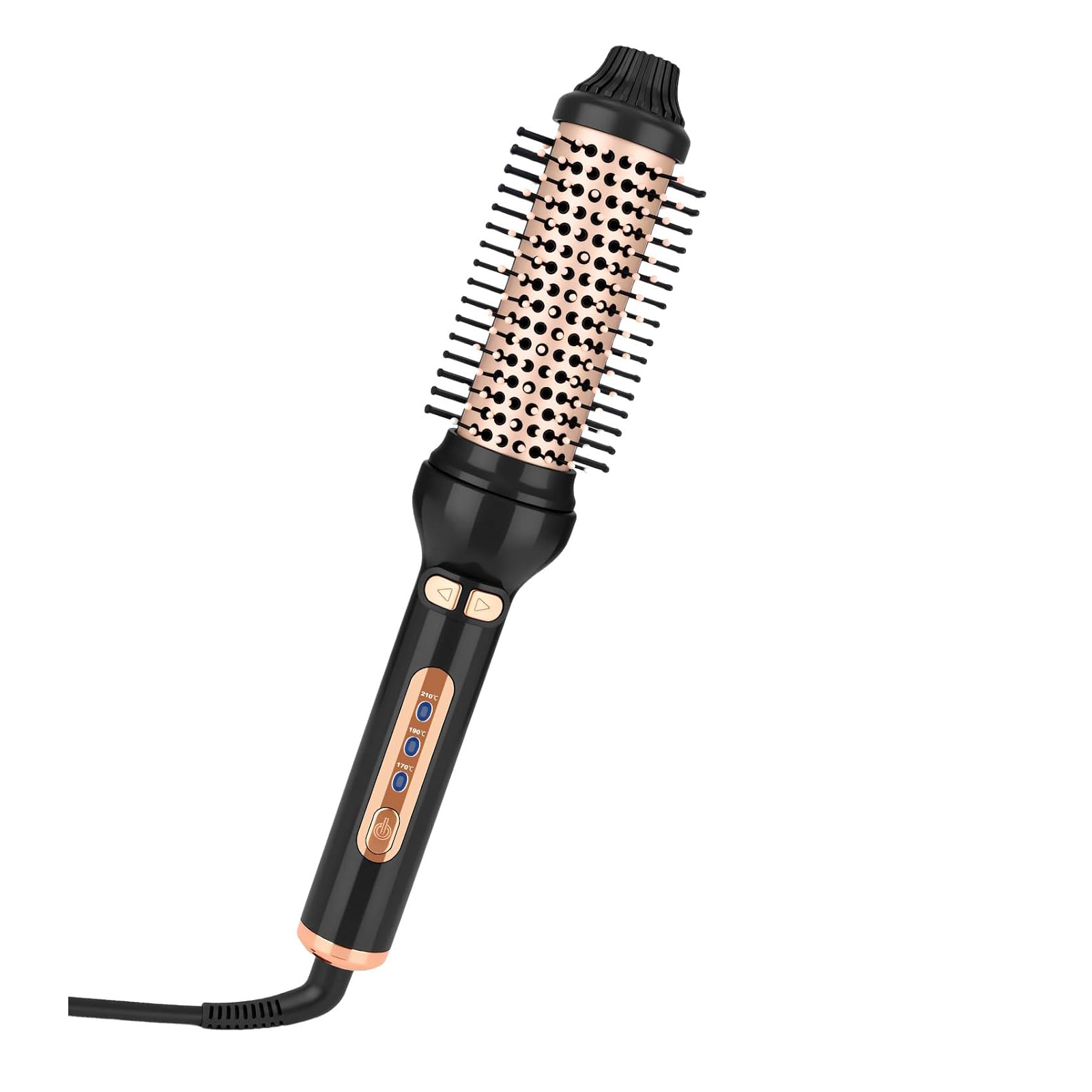 Thermal Brush - Cepillo térmico para el cuidado del cabello (40 mm, iónico, para crear rizos naturales, 4 en 1, con peine antiescaldaduras, 3 niveles de temperatura, para diferentes tipos de cabello)