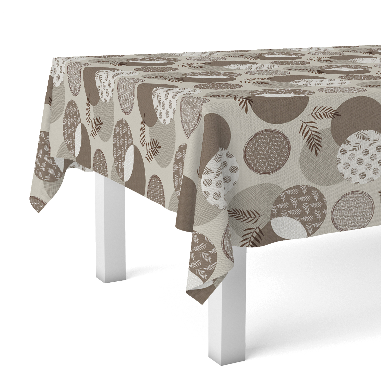 Valentia Home Mantel Hule Lins Mantel Estampado Antimanchas Mantel Repelente de Agua Mantel Protección Mesa Mantel al Corte para Comedor o Cocina Varios tamaños Mantel Rectangular y Redondo al Corte