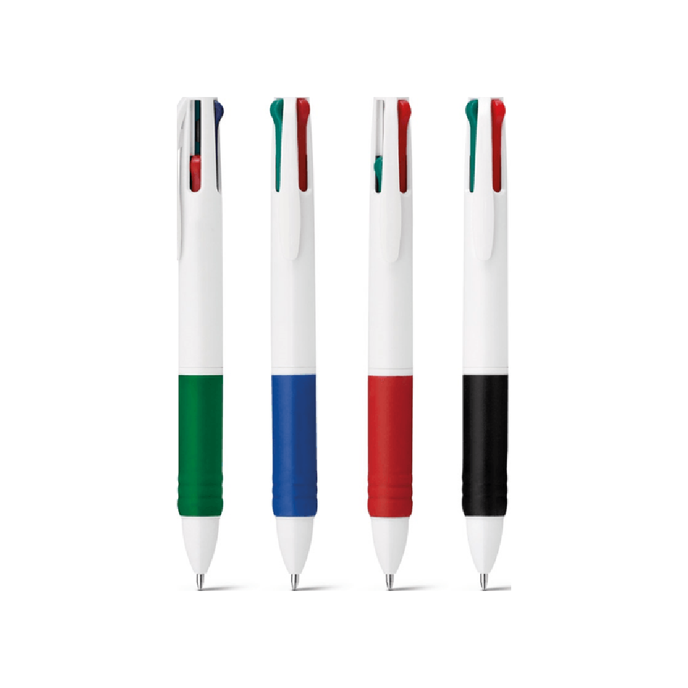 Pincello Bolígrafo, Set de 4/10/24 boligrafos blancos con 4 colores de Bolis, Boli retráctil multicolor de 4 colores en 1, 0,7mm, Material de papelería, suministro Escolar de oficina, bolígrafo de escritura retractable, set de 2/4 unidades