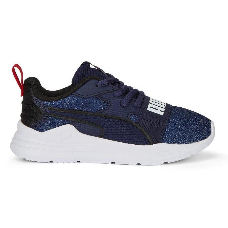 Zapatillas niño Puma Modelo Wired Run PS deportivos en color azul marino con cinta eleastica con el logo de Puma en blanc0 muy comodas e ideales para cualquier actividad sneakers Puma con cierre de cordones para niño y junior muy ligeras