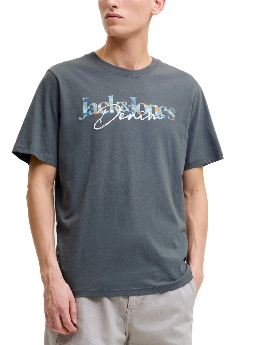 Camiseta Jack&Jones Tom petróleo manga corta para hombre