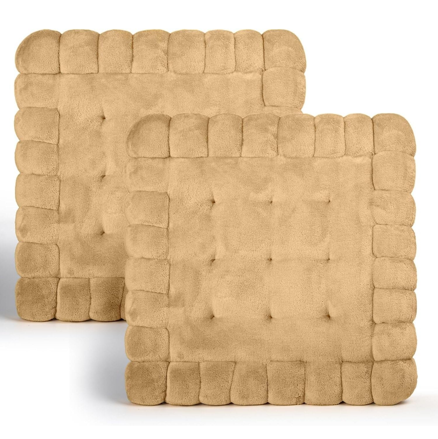 C.A | Cojines para Silla 🪑 | 40x40 cm Cuadrados Forma Galleta | Extra Suaves y Cómodos | Acolchado Grueso | Decoración Hogar y Terraza
