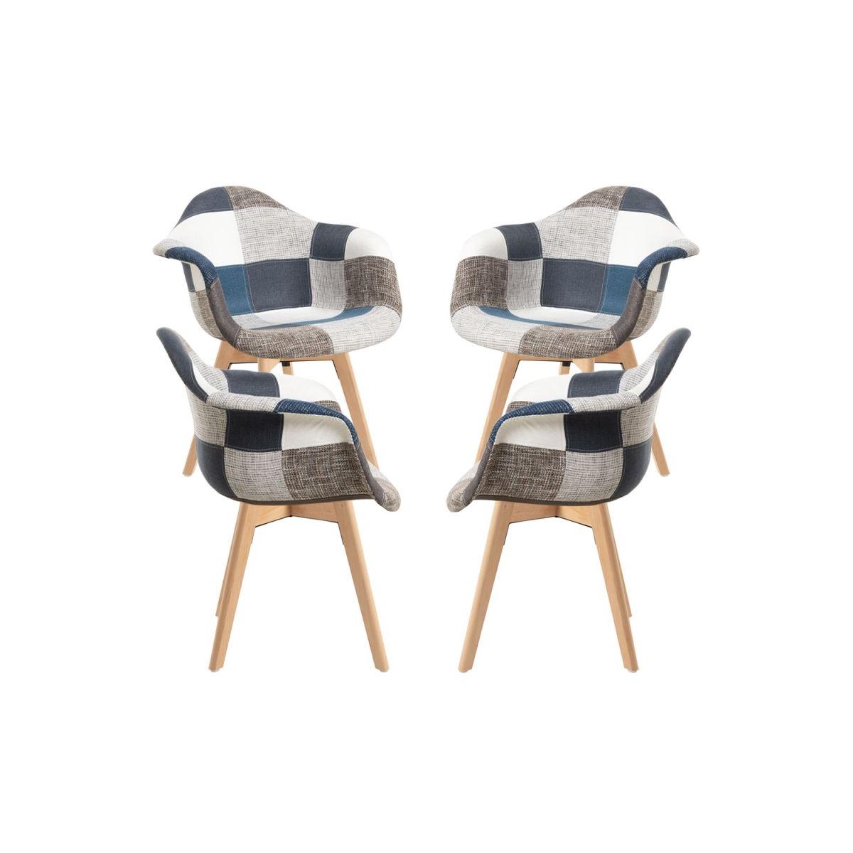 Regalos Miguel - Packs Sillas Comedor - Pack 4 Sillas Belu Patchwork - Patchwork colores