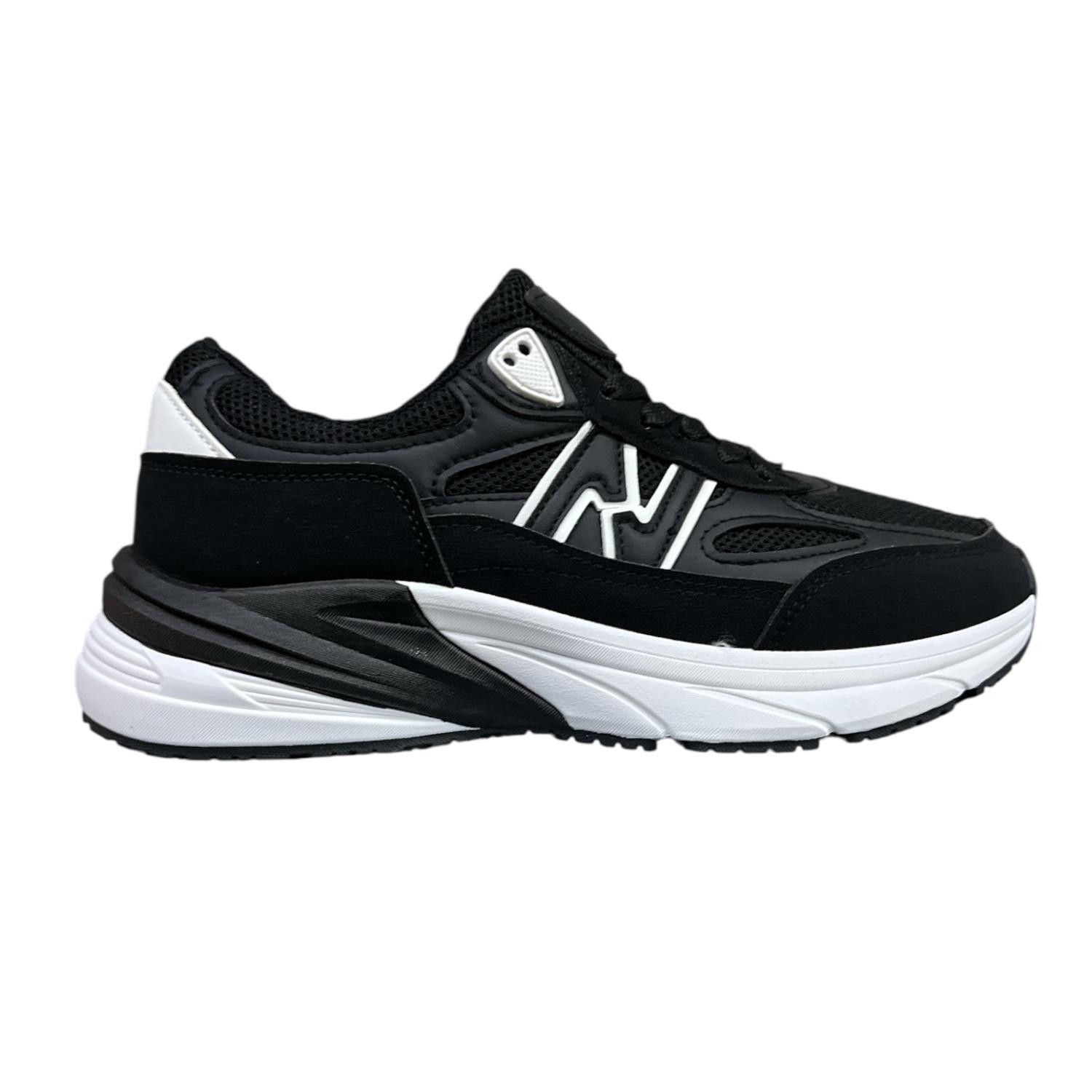 Deportiva Piso Ancho New Negro