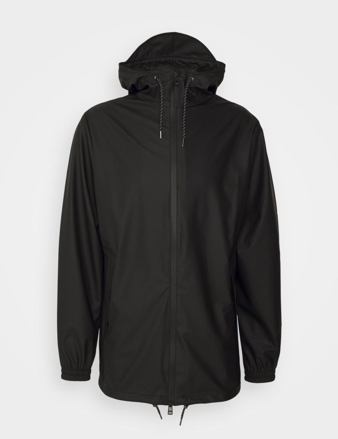 Chaqueta Rains Storm Breaker Impermeable Negra Total Hombre