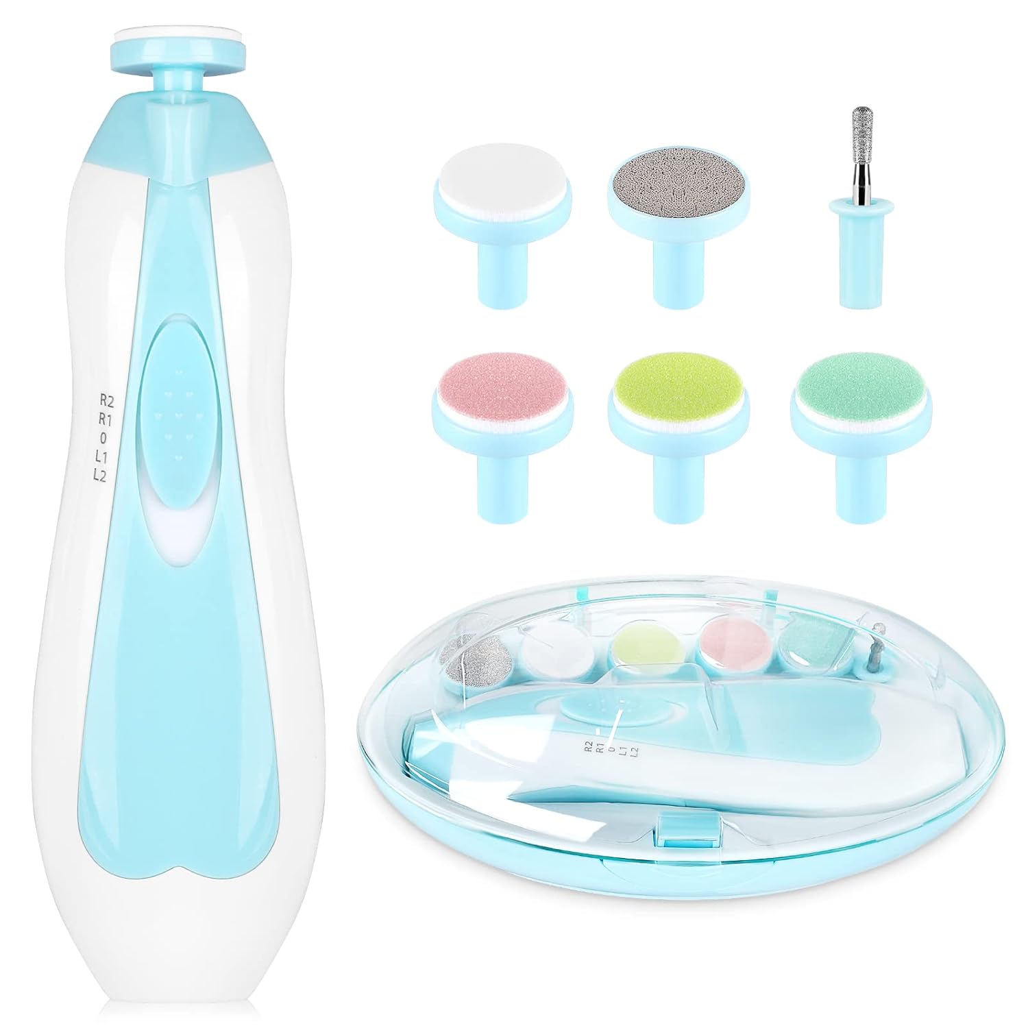 CA Baby Nail Trimmer Electric,Baby Nail Clippers, 6 in 1 Baby Nail File,Nail File Baby Grooming Kit Manicure Set for Toddler or Adults