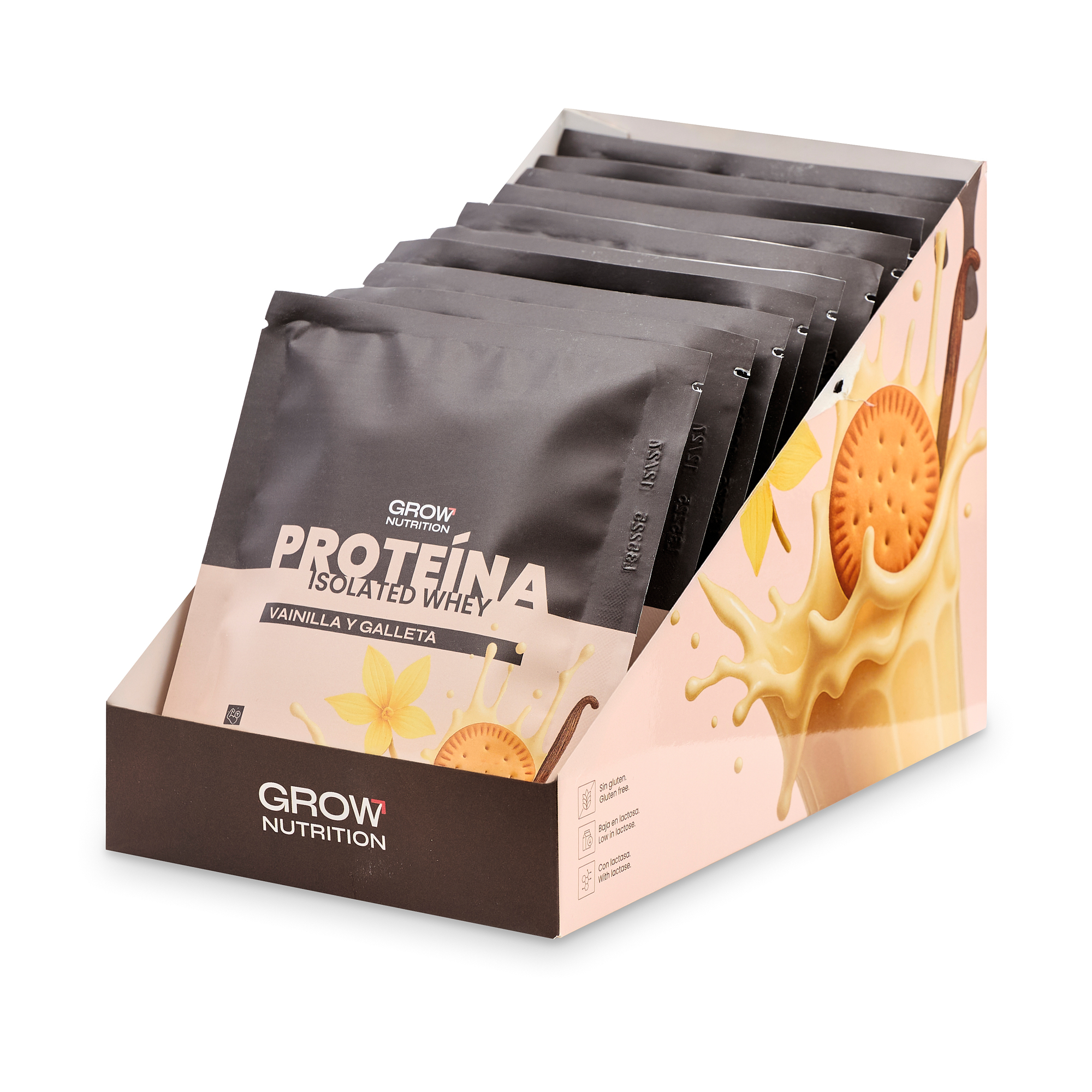 Grow Wellness - Proteina Aislada | Ingredientes Premium | Pack de 10 monodosis (35g)