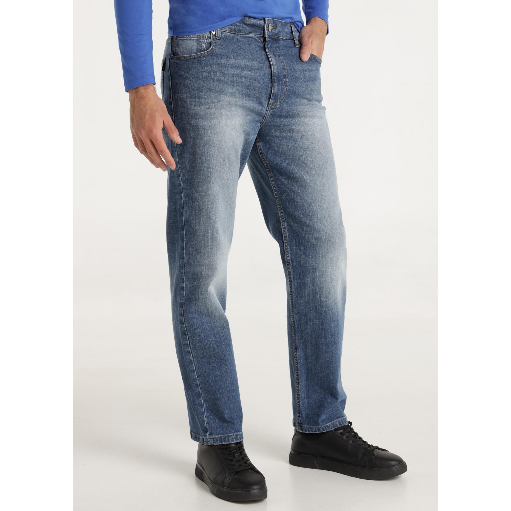 SIX VALVES - Jeans lavado cross golden blue - Baggy fit - Tiro largo - Tallaje en Pulgadas- Tallaje en Pulgadas
