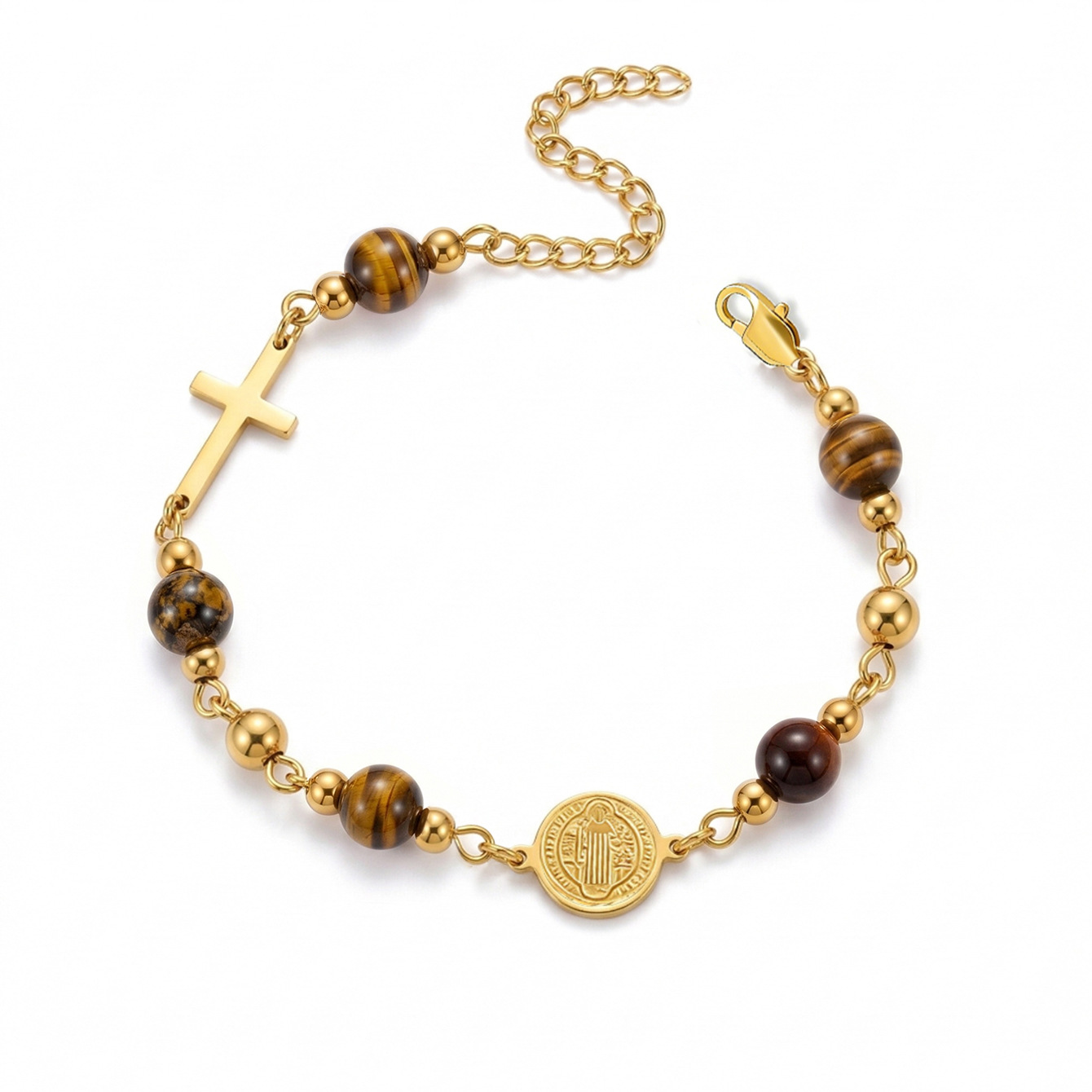 Pulsera de mujer (con colgante de cruz)