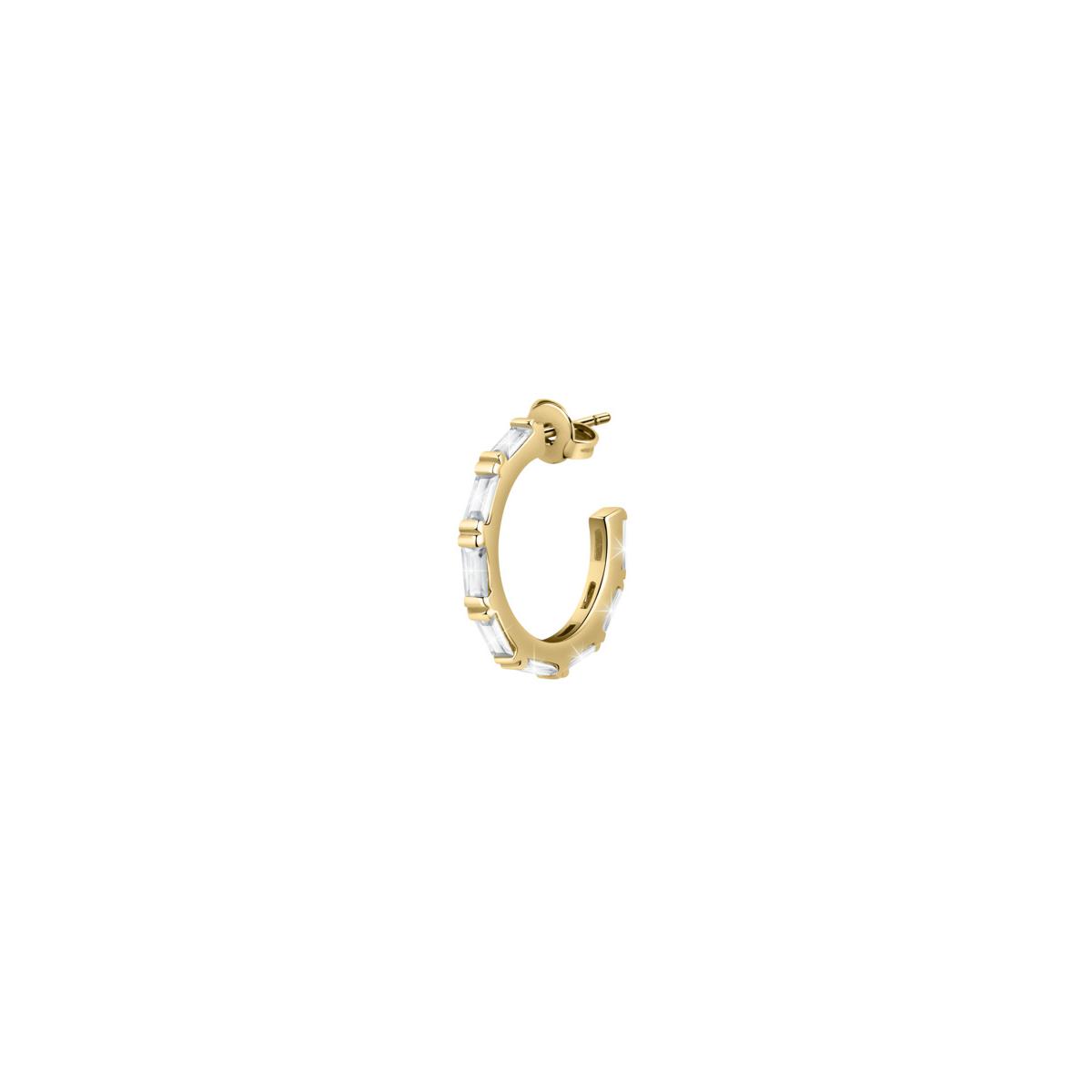 La Petite Story Pendientes Mujer Single Earrings Brass Yg+white Cz De Latón Dorado Lps02aqm02