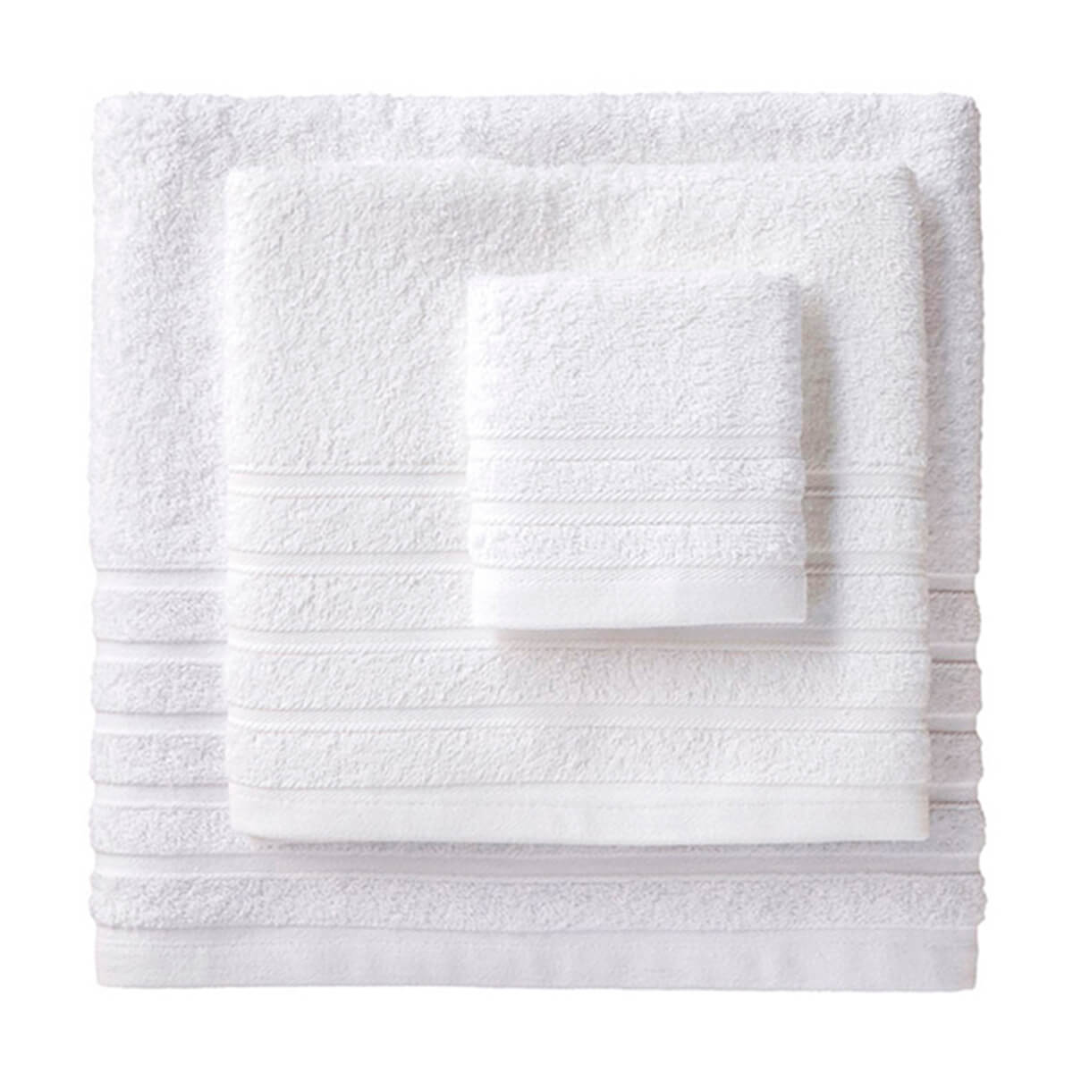 Toalla baño DIAMANTE - 100% algodón rizo americano - Color Blanco, de Lanovenanube