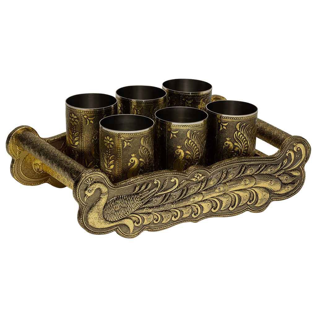 Bandeja De Metal Repujado 13x25x6cm, El mejor complemento para tu hogar