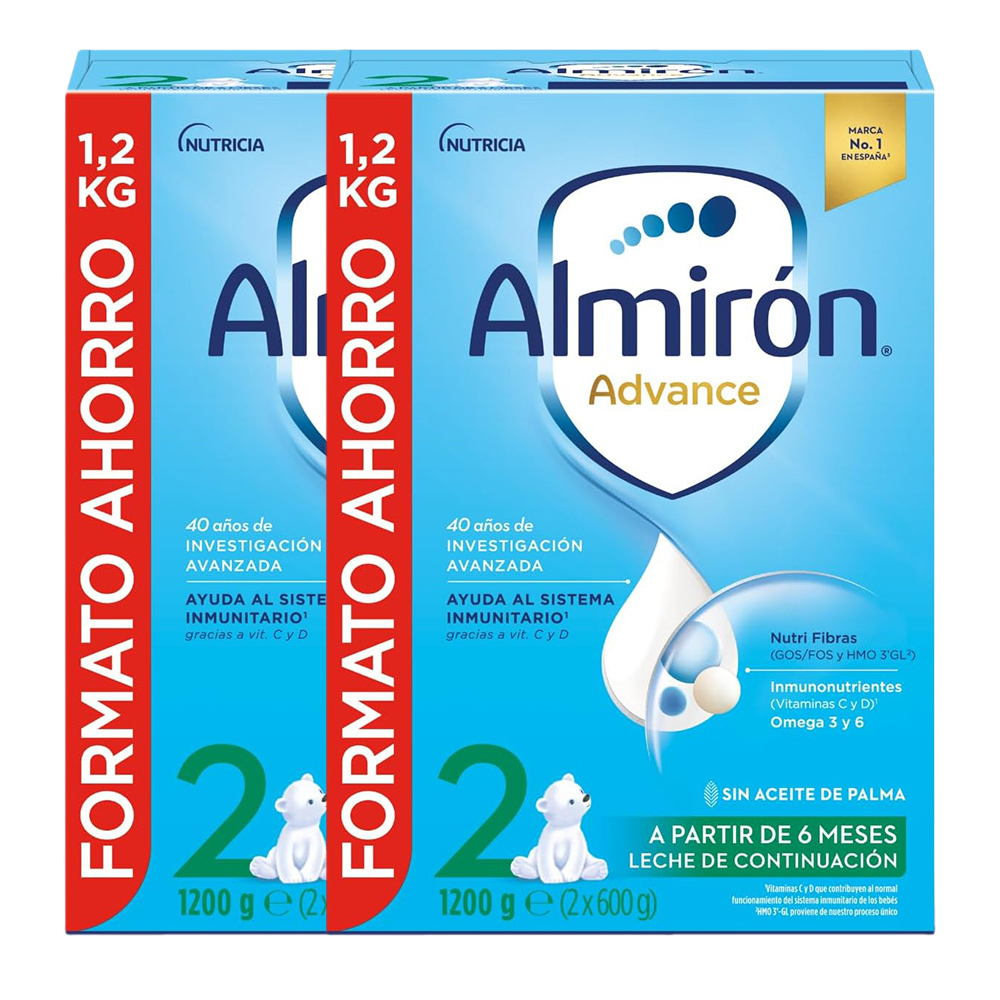 🎀Almirón Advance 2-Leche en Polvo Bebé|Etapa2|fórmula infantil en polvo apta para bebés de 6 a 12 meses