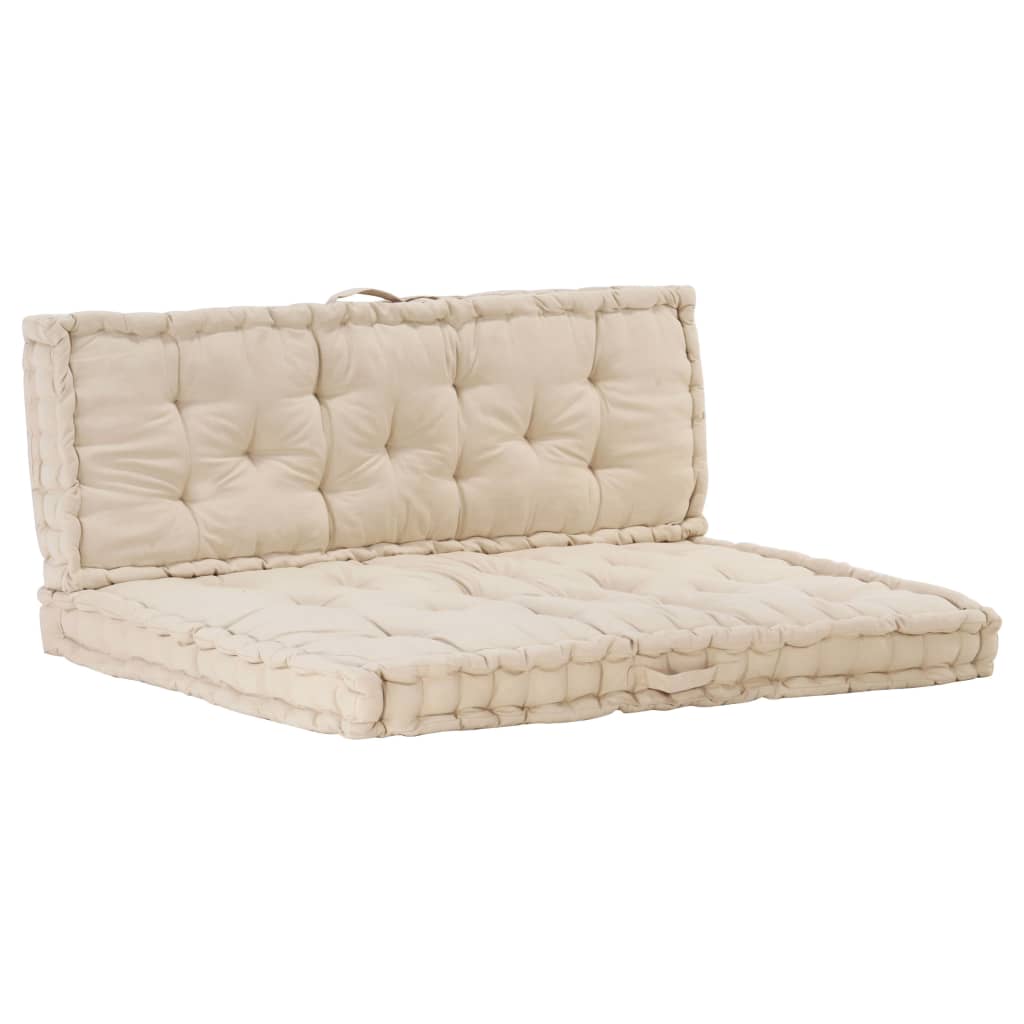 Vidaxl Cojines para Muebles de Palés 2 Unidades Algodón Color Negro, Antracita, Gris