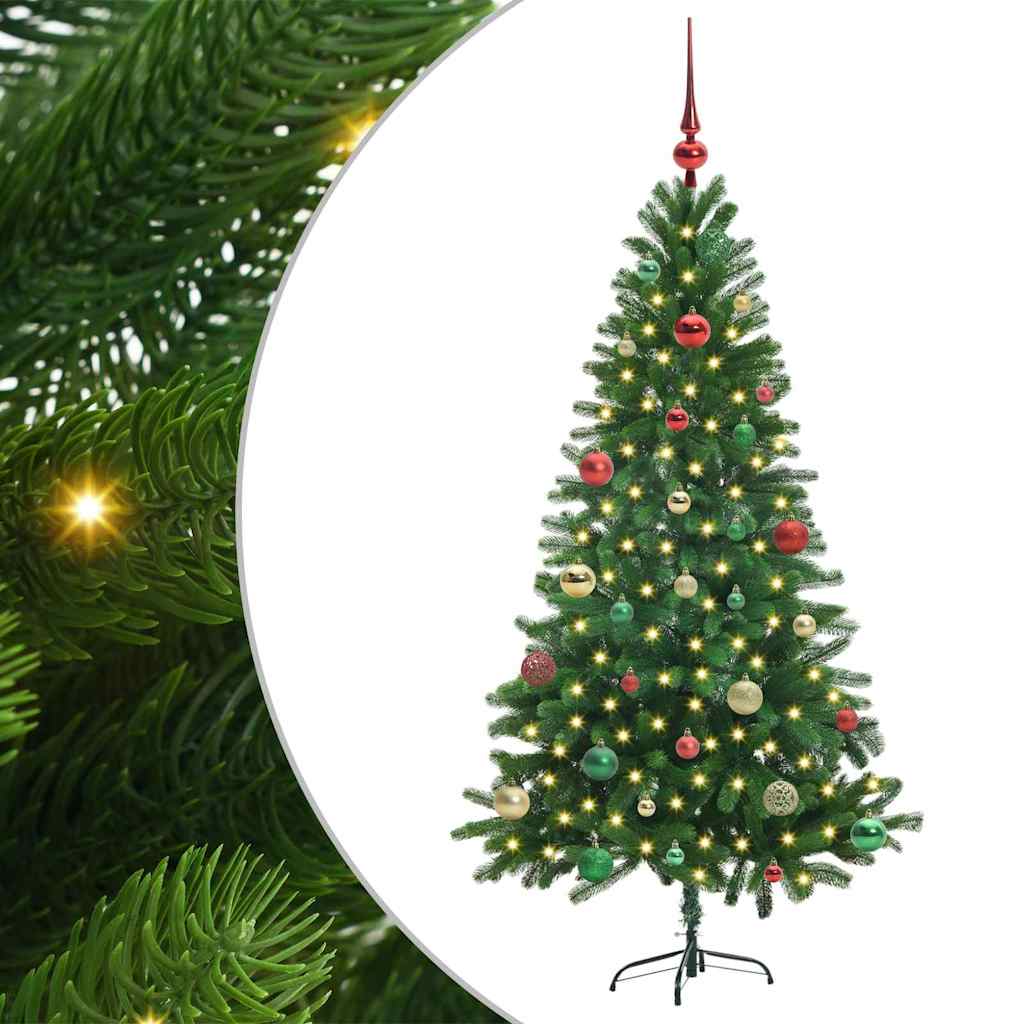 vidaXL Árbol de Navidad con 150 LED con soporte Verde 150 cm PE