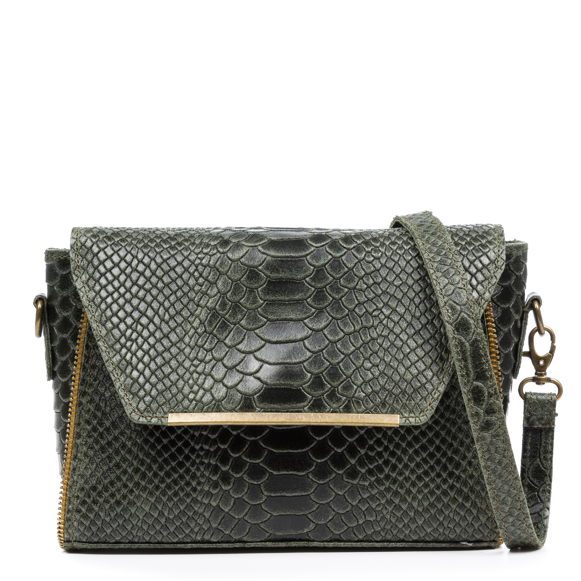 Firenze Artegiani. Mariola Bolso bandolera Mujer.Piel auténtica Gamuza Grabado Serpiente . Made in Italy. Vera Pelle Italiana.