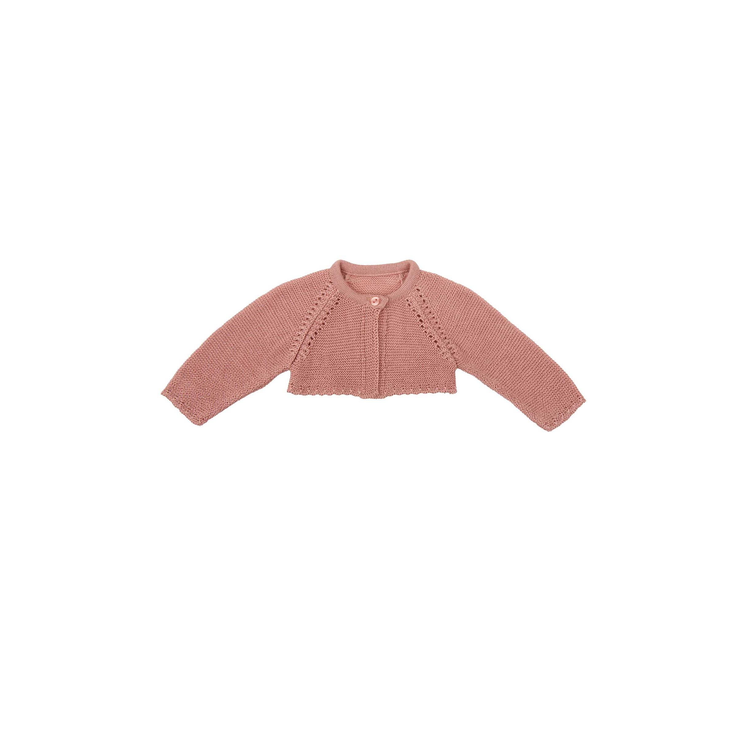 Babidu Chaqueta de Bebe Niña Maquillaje Tricotosa Tejido Liso