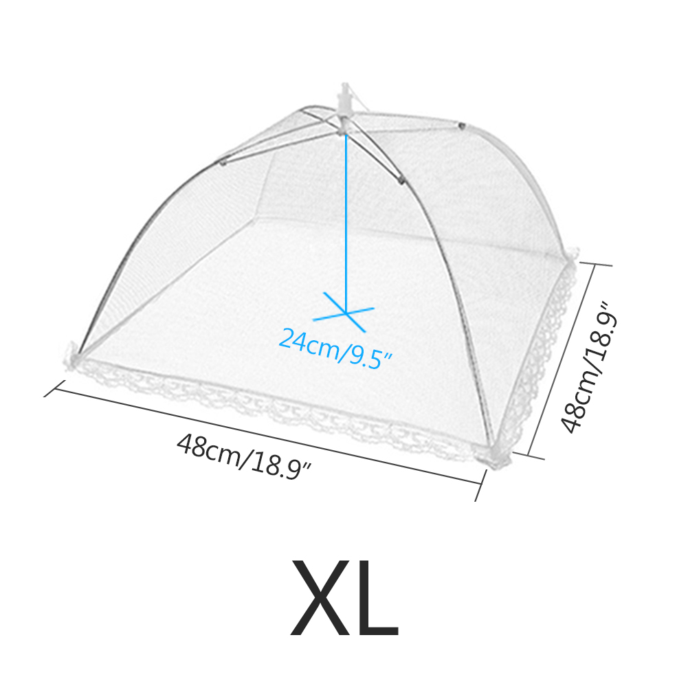 TK Cubierta De Comida Anti Mosca Reutilizable Para BBQ Y Picnic Con Malla De Mosquitos Y Lace De Cocina Estilo Paraguas Herramientas De Cocina 1PC