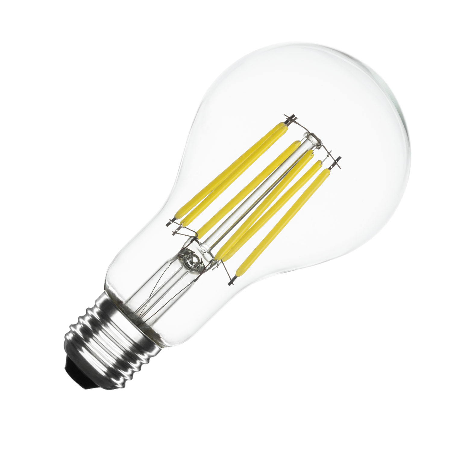 Ledkia Bombilla Filamento LED E27 7.3W 1535 lm A70 High Efficiency 210 lm/W Clase A No Flicker 2700K Blanco Cálido
