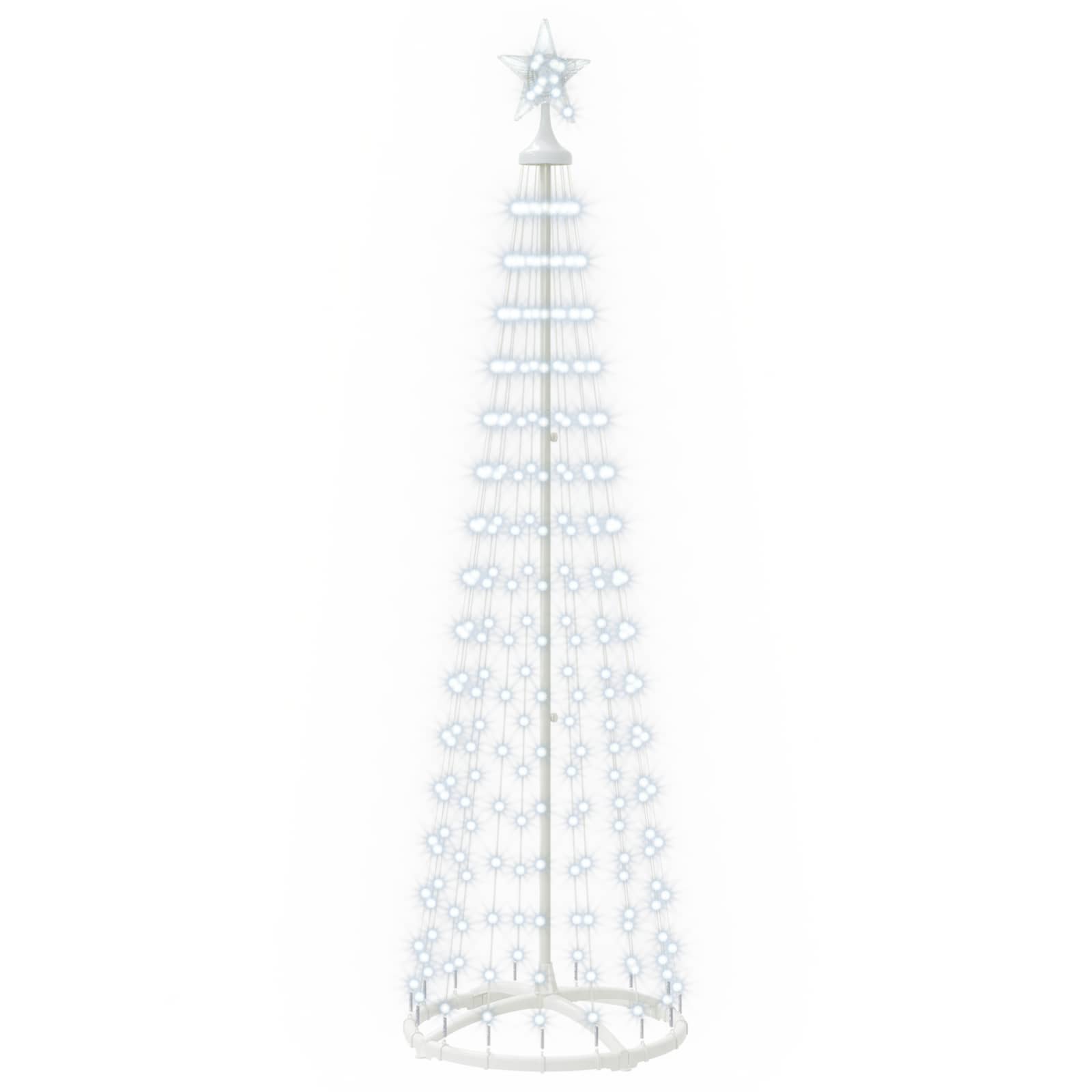 vidaXL Árbol de Navidad cónico LED 180 cm 250 LED Multicolor Acero