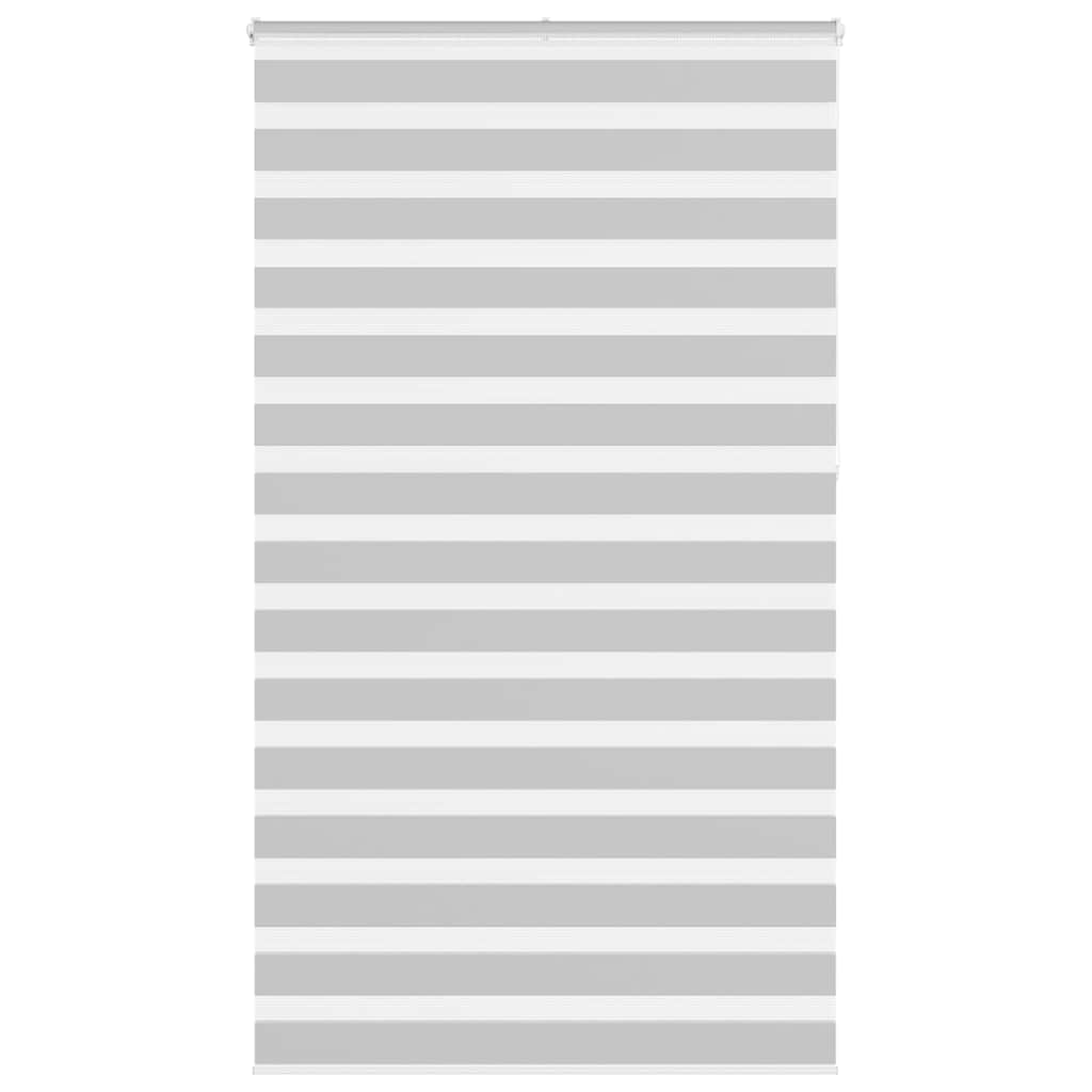 vidaXL Estor cebra gris claro 125x230cm tejido ancho 120,9cm poliéster