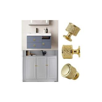 CA 3 pomos dorados para gabinete, pomos de cajón de un solo orificio, pomos dorados para puerta de gabinete, tiradores de cocina de aleación de zinc macizo para armarios, tocadores, dormitorios, baños y oficinas.