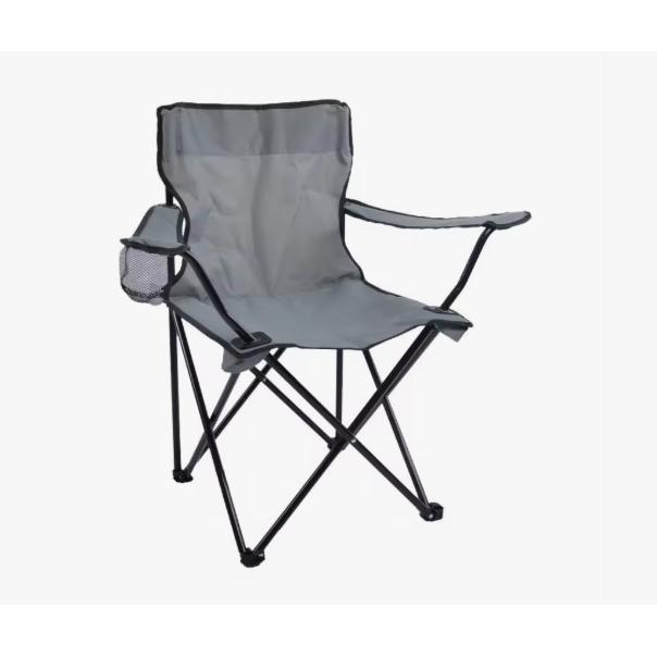 Silla Plegable de Camping de Acero con funda incluida, 50x50x80cm, Silla de Acampada Plegable, Ideal para Camping o Pesca, Estructura de Acero Resistente y Asiento de Lona Impermeable