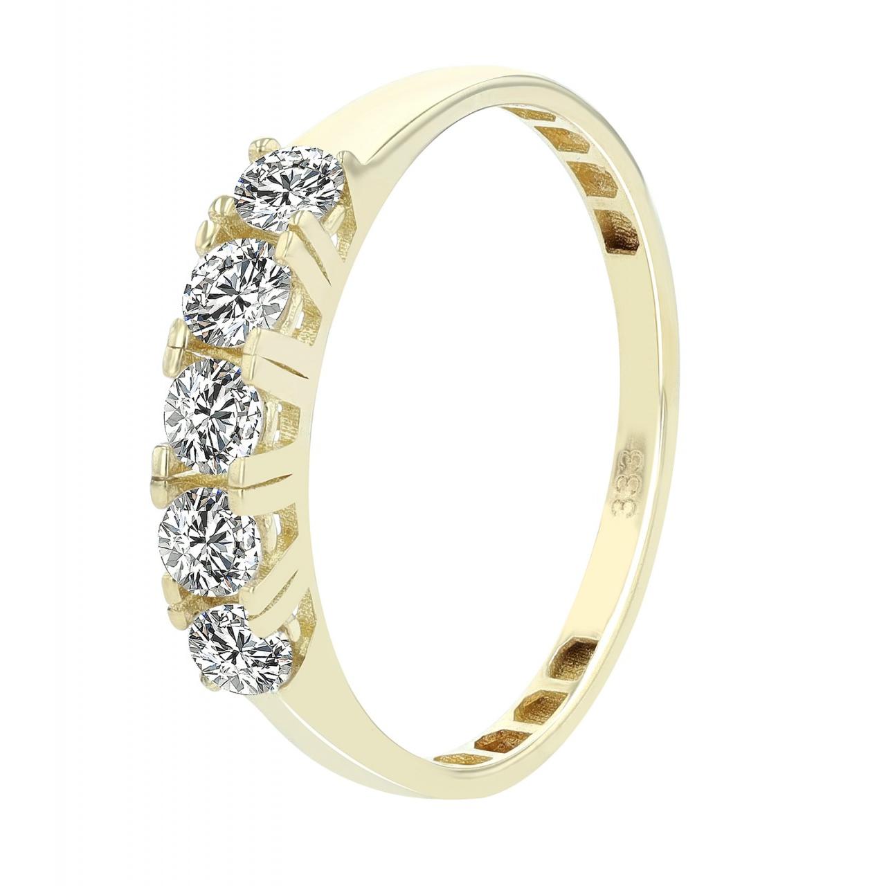 Joalharia Ouro 8k - Anillo em Ouro "Bedelia" - Tam.56