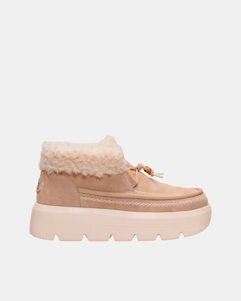 HEY DUDE 45638 AUSTIN EDGE LOUNGE Botas De pelo Bajas Mujer Beige