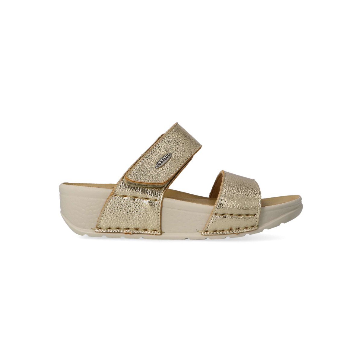 FLY FLOT - Sandalia de piel sintética con dos tiras para mujer, planta acolchada y suela antideslizante flexible, ideal para looks verano