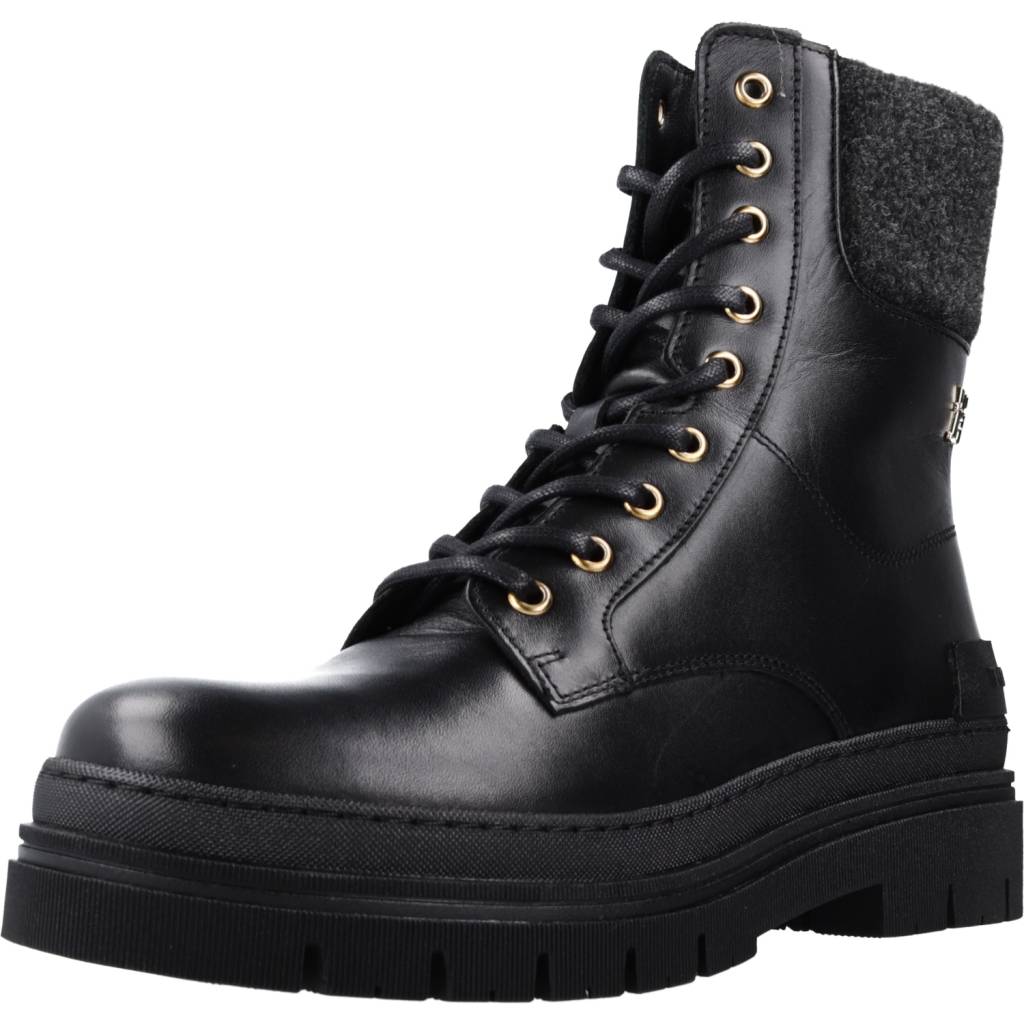 Botines Mujer Marca Tommy Hilfiger Modelo Feminine Felt Lace Up Bootie