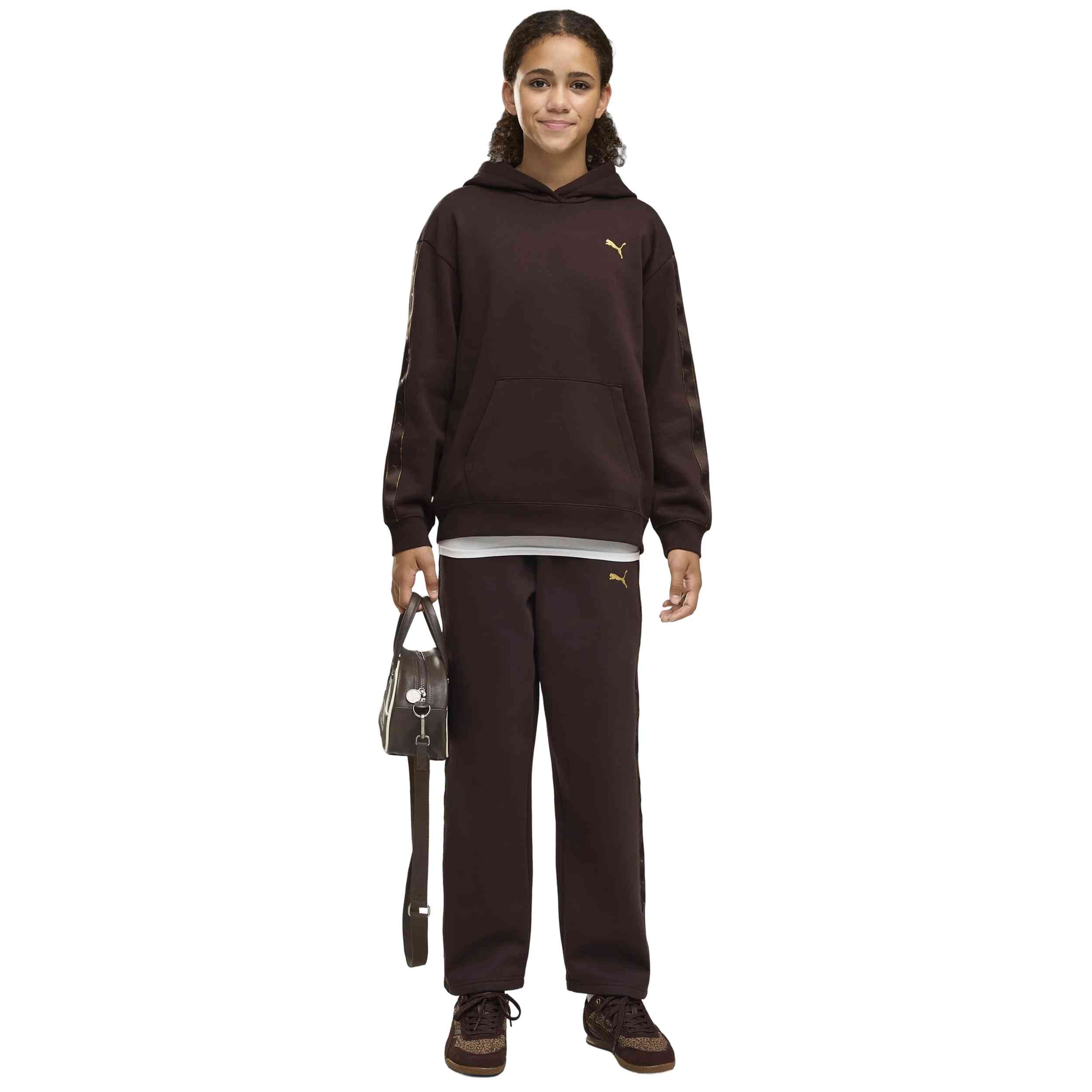 Sudadera Puma modelo Ess Tape Relaxed Hoo en color Marrón