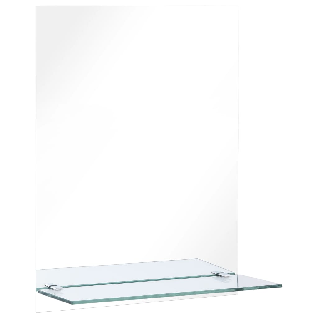 vidaXL Espejo de Pared con Estante de Vidrio Templado de Maquillaje Dimensiones 20 x 40 cm,  30 x 50 cm,  40 x 40 cm y mas