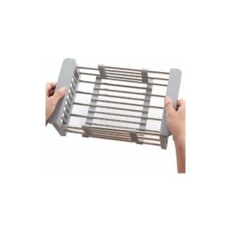 CA Escurridor de platos extensible, escurridor de platos de acero inoxidable sobre el fregadero con brazos ajustables Escurridor de platos en el fregadero o la encimera