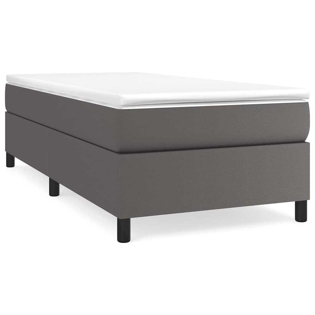 vidaXL Estructura de cama con somier cuero sintético  90x200 cm Multicolor