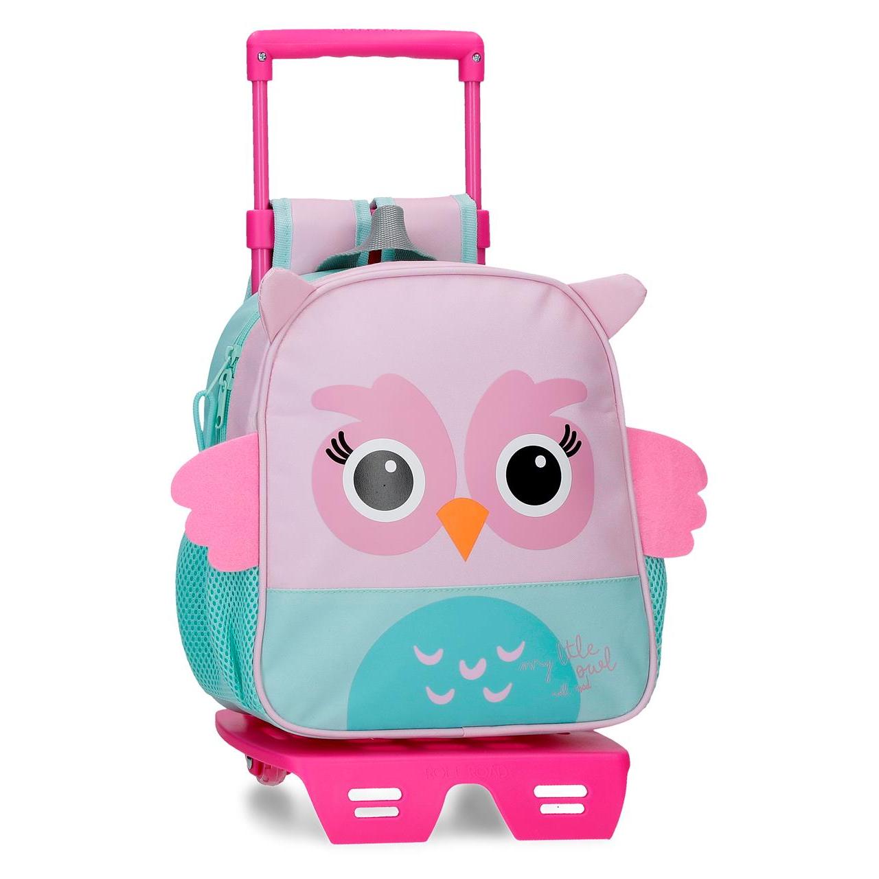 Mochila Preescolar Roll Road Happy Pets 25cm con carro