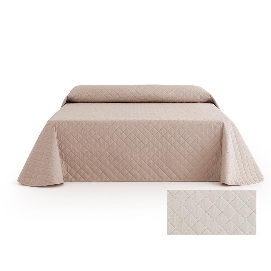 HIPERMANTA. COLCHA BOUTI ACOLCHADA REVERSIBLE BICOLOR PARA CAMA DE 150 (250x270cm). VARIOS COLORES A ELEGIR. FABRICADO EN ESPAÑA.