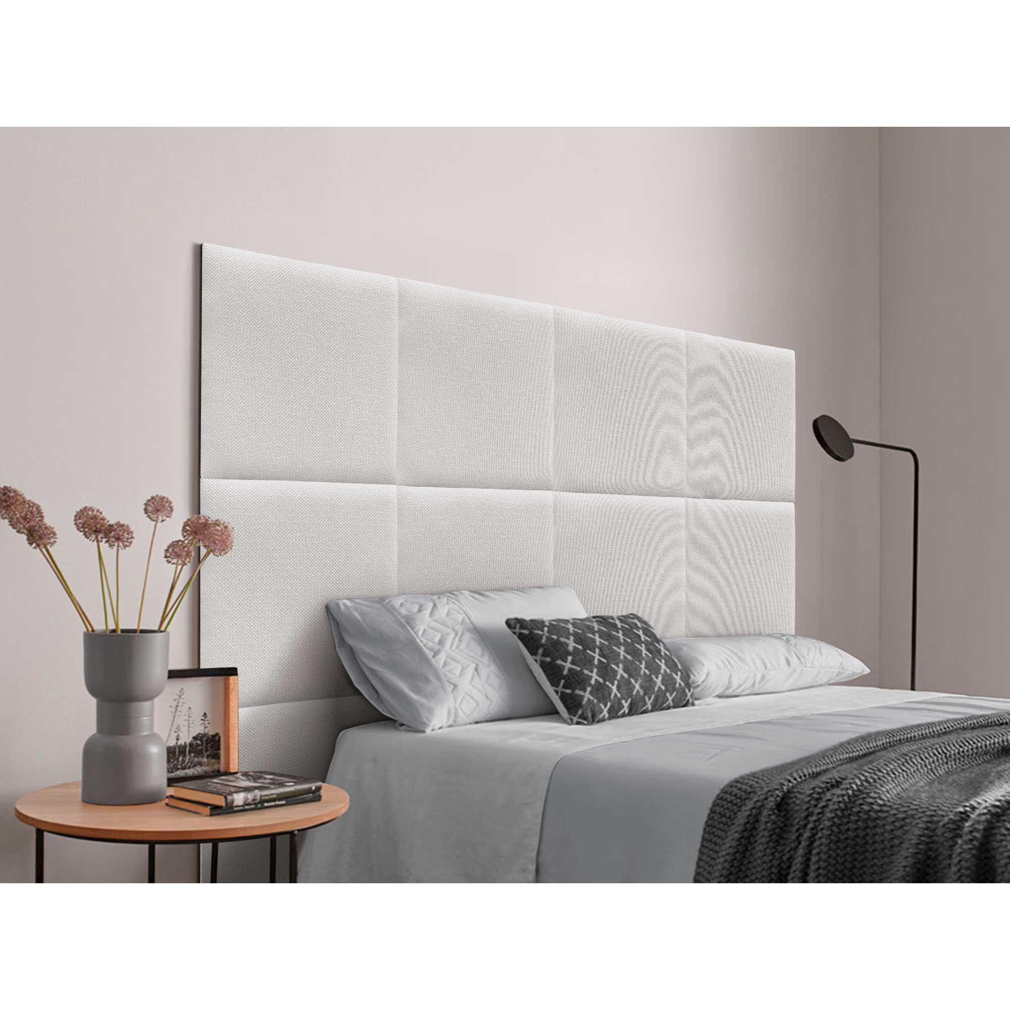 DHOME Cabecero Tapizado Compuesto de Paneles Autoadhesivos Intercambiables Serie Luxury Edition Cama Lujo Dormitorio Acolchado Segunda Gama de Colores