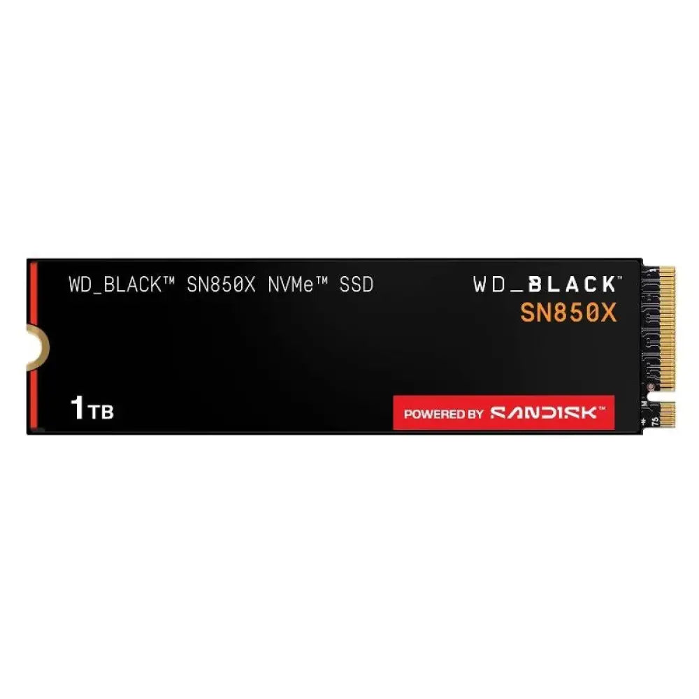 Western Digital - SSD NVMe WD Black SN850X WDS100T2X0E de 1 TB para PC y portátiles, lectura hasta 7300 MB/s, sin disipador