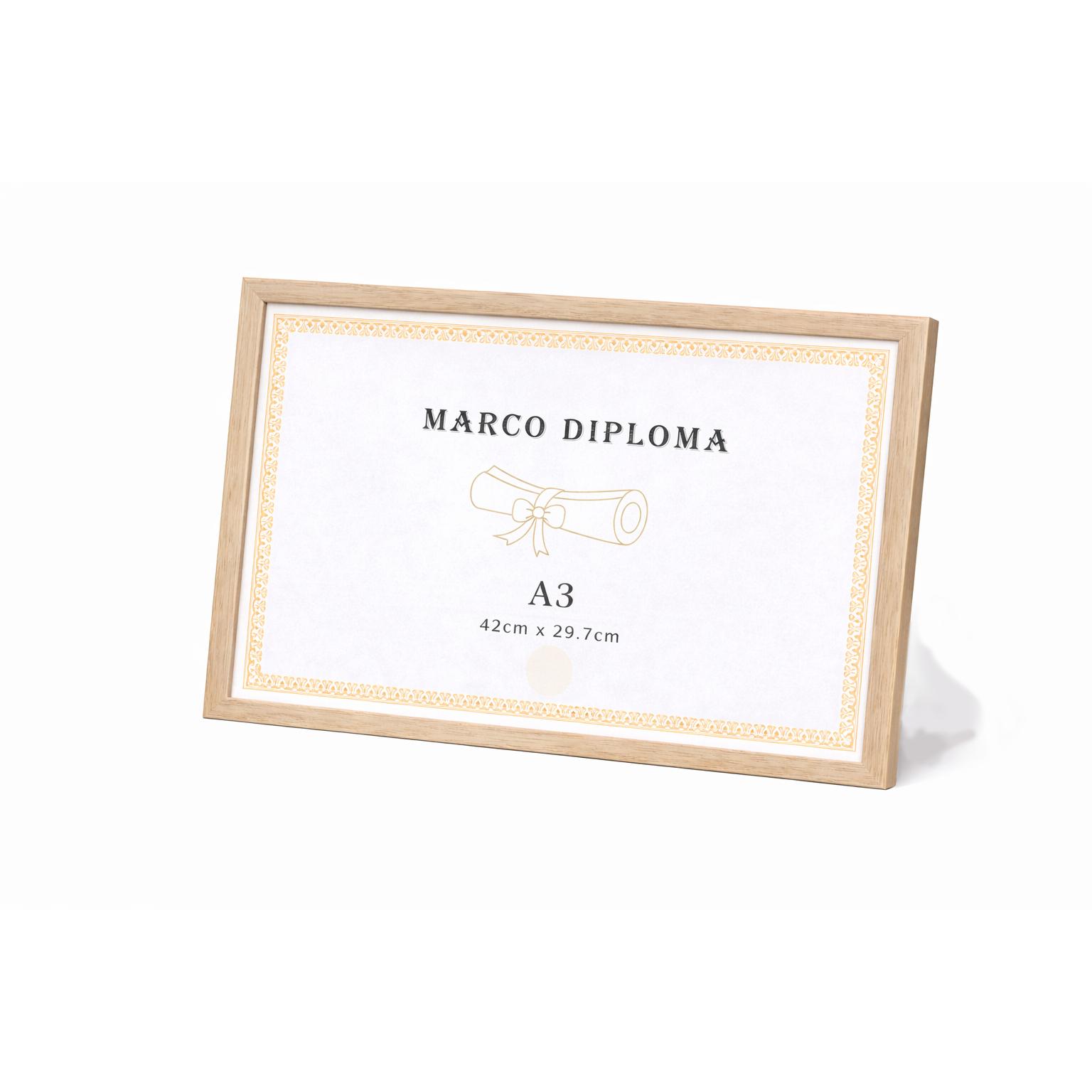 Marco para Diploma con Acabado Madera, Portadiplomas para Certificados, Títulos, Documentos y Fotos